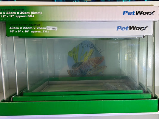 Petworx glass aquariums curved corner