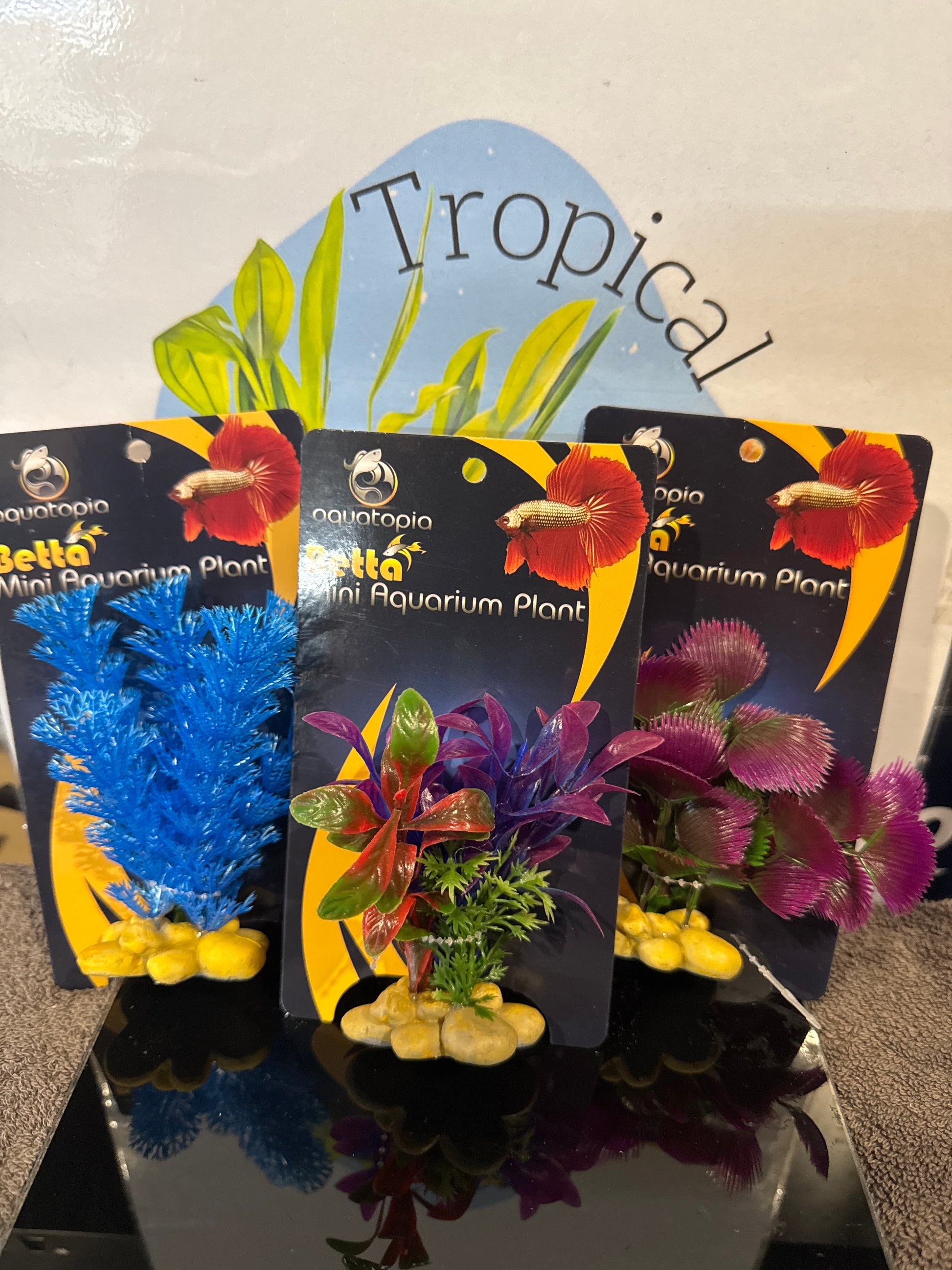 betta plastic plants Aquatopia Betta Mini Aquarium Plastic Plants – Tropical Aquarium