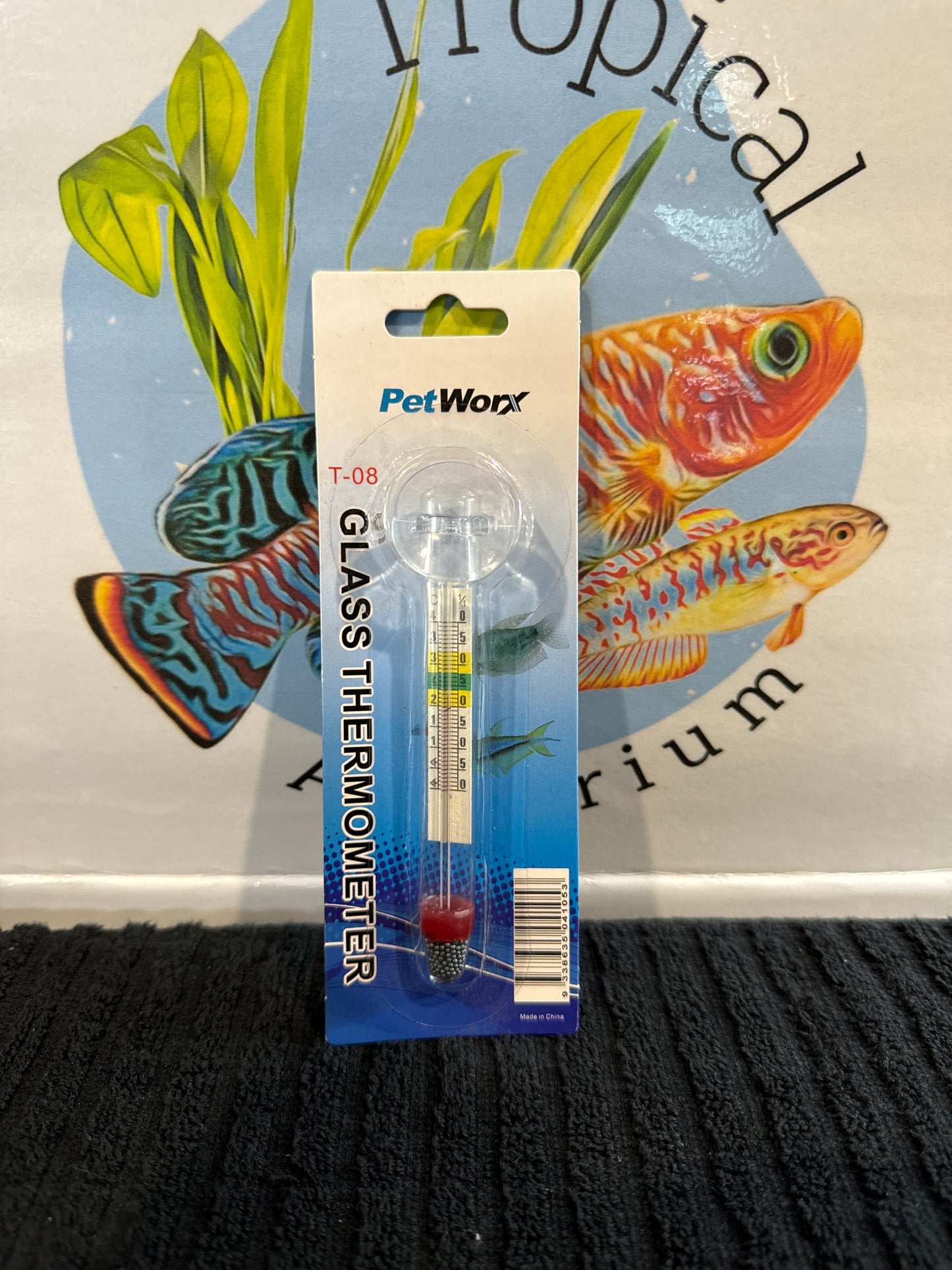 Petworx Glass Internal Thermometer With Suction Cup (T-08)