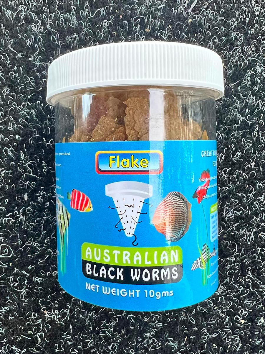 Australian Black Worms Flake 10g