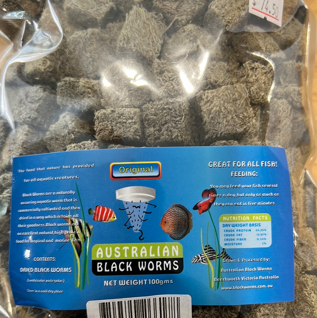 Australian Freeze Dried Black Worm Cubes